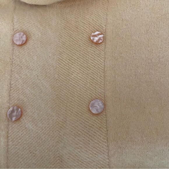 ANGELON by DARLENE Cowl Neck Wool Angora Yellow Pullover Sweater 36 Vintage - Picture 4 of 5